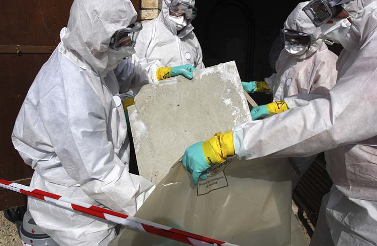 Image of One Stop Environmental performing residential asbestos removal